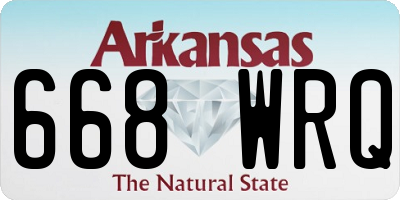 AR license plate 668WRQ