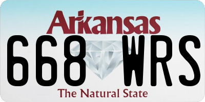 AR license plate 668WRS