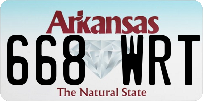 AR license plate 668WRT