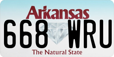 AR license plate 668WRU