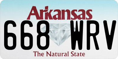 AR license plate 668WRV