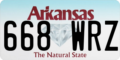 AR license plate 668WRZ