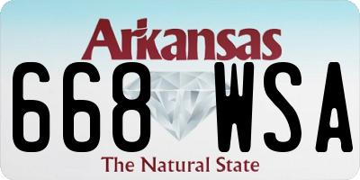 AR license plate 668WSA