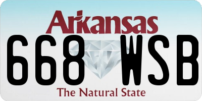 AR license plate 668WSB