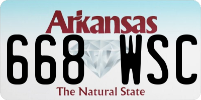 AR license plate 668WSC