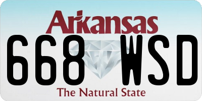 AR license plate 668WSD