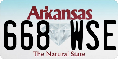 AR license plate 668WSE