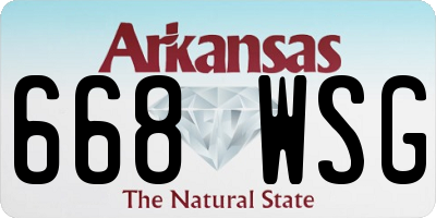 AR license plate 668WSG