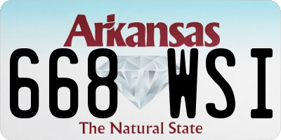 AR license plate 668WSI