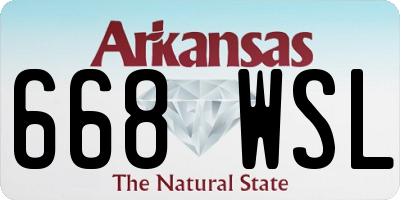 AR license plate 668WSL