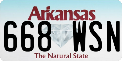 AR license plate 668WSN