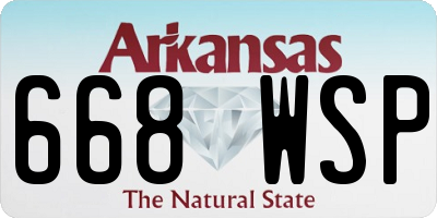 AR license plate 668WSP