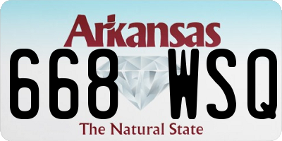 AR license plate 668WSQ