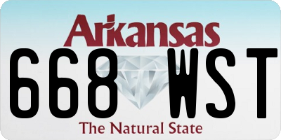 AR license plate 668WST