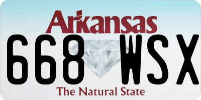 AR license plate 668WSX