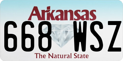 AR license plate 668WSZ