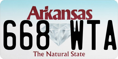 AR license plate 668WTA