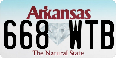 AR license plate 668WTB