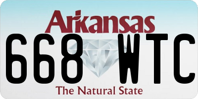 AR license plate 668WTC