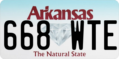 AR license plate 668WTE