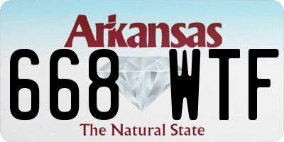 AR license plate 668WTF