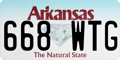 AR license plate 668WTG