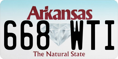 AR license plate 668WTI