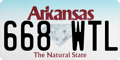AR license plate 668WTL