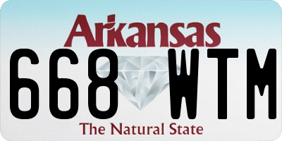 AR license plate 668WTM