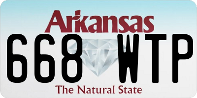 AR license plate 668WTP
