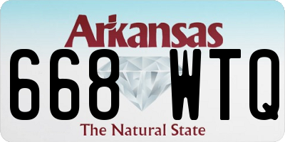 AR license plate 668WTQ