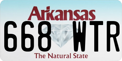 AR license plate 668WTR