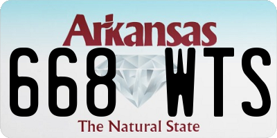 AR license plate 668WTS