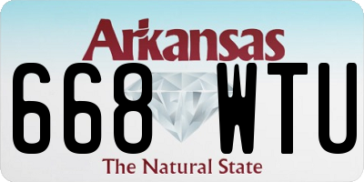 AR license plate 668WTU