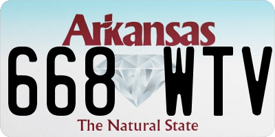 AR license plate 668WTV
