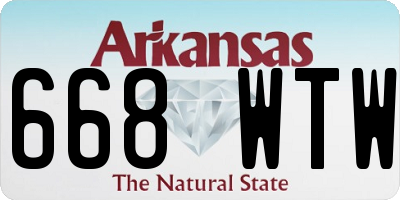 AR license plate 668WTW