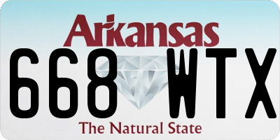 AR license plate 668WTX