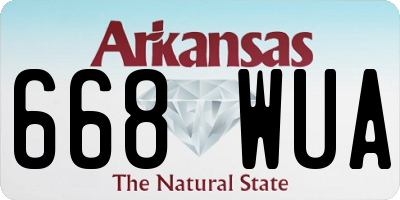 AR license plate 668WUA