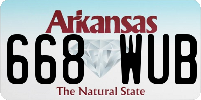 AR license plate 668WUB