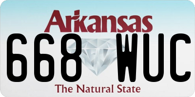 AR license plate 668WUC