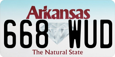 AR license plate 668WUD
