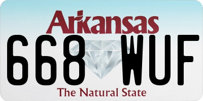 AR license plate 668WUF