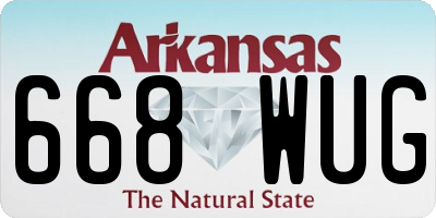 AR license plate 668WUG