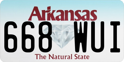 AR license plate 668WUI