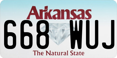 AR license plate 668WUJ