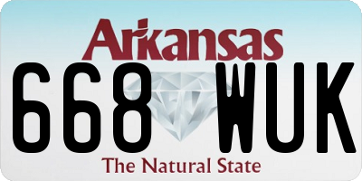 AR license plate 668WUK