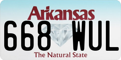 AR license plate 668WUL