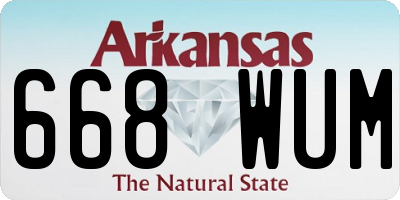 AR license plate 668WUM