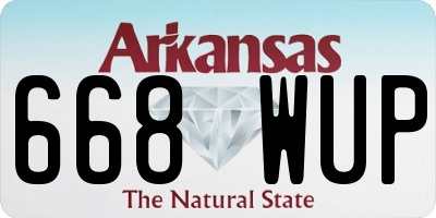 AR license plate 668WUP