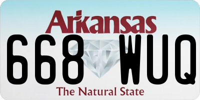AR license plate 668WUQ